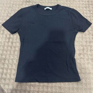 Black Ribbed Zara Top